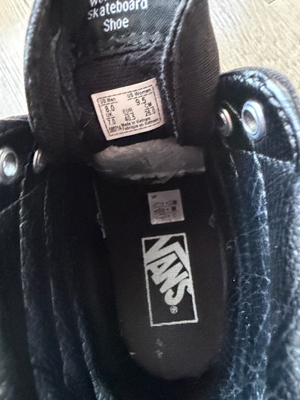 Vans Sk8 Hi Triple Black Men’s 8 | Women’s 9.5 - Picture 2 of 8